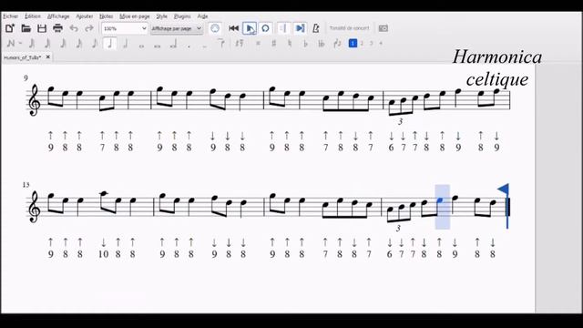 Humors of Tulla - Tablature Harmonica diatonique