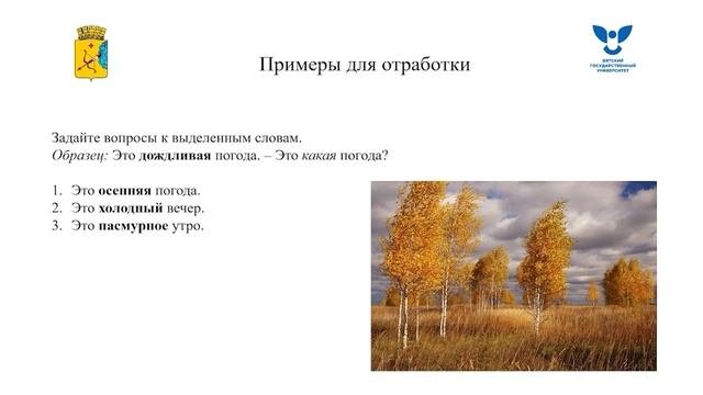 Согласование полных прилагательных с существительными в роде и числе в именительном падеже