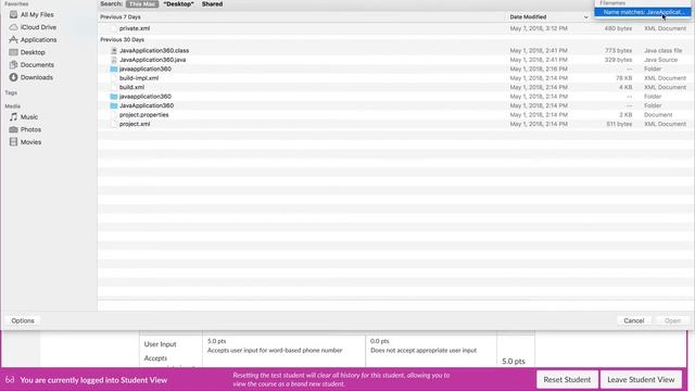 Uploading a Java file to Canvas