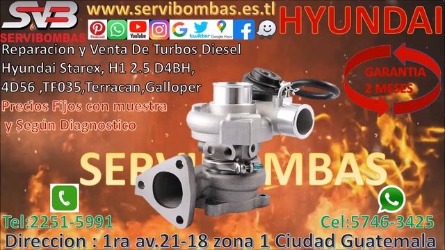 Turbos hyundai H1 2.5 ,starex 2.5 CRDI D4BH,4D56 Guatemala