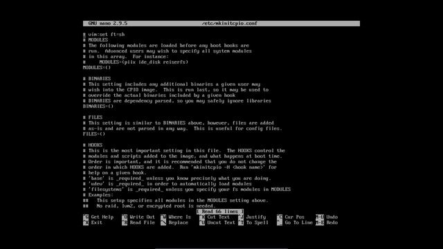Arch Linux : 20 initramfs and mkinitcpio