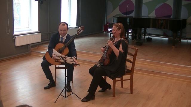 I.S. Bach "Siciliana" (arranged by V.Vozny), M.Giuliani "Duo".A.Dmitriev (guitar),T.Schmidt (violin)