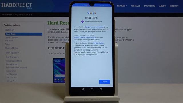 How to Enable Google Backup in Huawei Y6 2019 - Add Google Protection Method