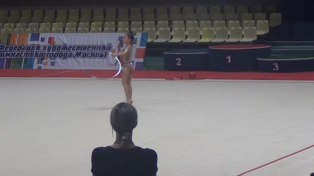 Уварова Ева 2004 обруч. Первенство Москвы 2016