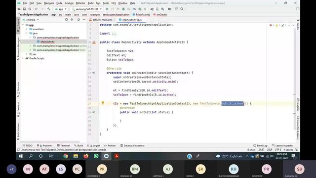 TextToSpeech Application - Mobile Application Development Lab