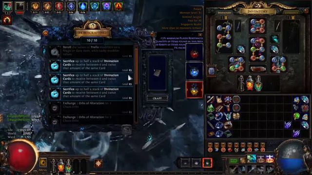 Path of Exile 3.18 - Occultist CWDT Budget 12ex - Fastest way to delete 35ex