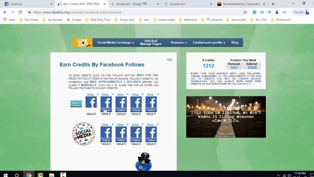 How to Increase Unlimited Free Credit your Like4Like Account From Facebook
