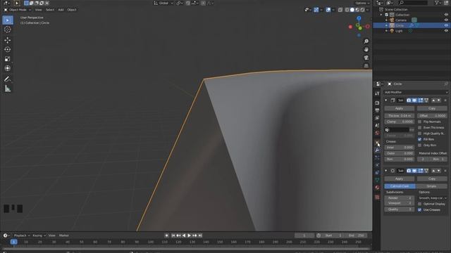 Blender 2.81 Модификаторы Solidify Subdivision Surfase и  Triangulate