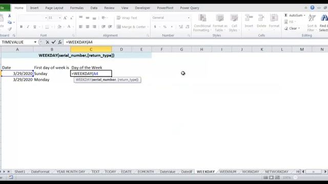 How to use WEEKDAY and WEEKNUM functions in Excel