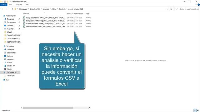 4 COMO DESCARGAR LOS DATOS EN FORMATO EXCEL O CSV