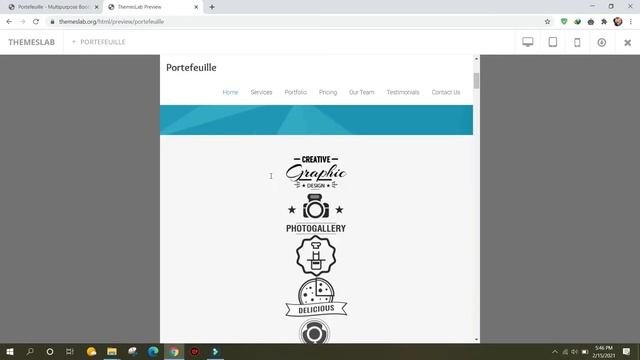 Portefeuille: Multipurpose Bootstrap HTML Template