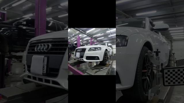 Audi A4, 3D сход-развал, клип