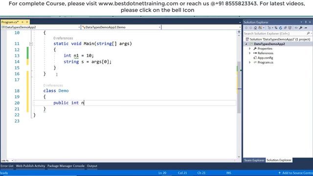 C# Tutorial | Value Type Vs Reference Type in C#