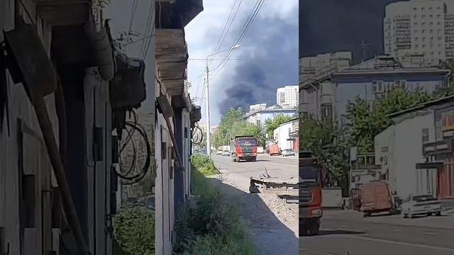 Красноярск, пожар на Семафорной.