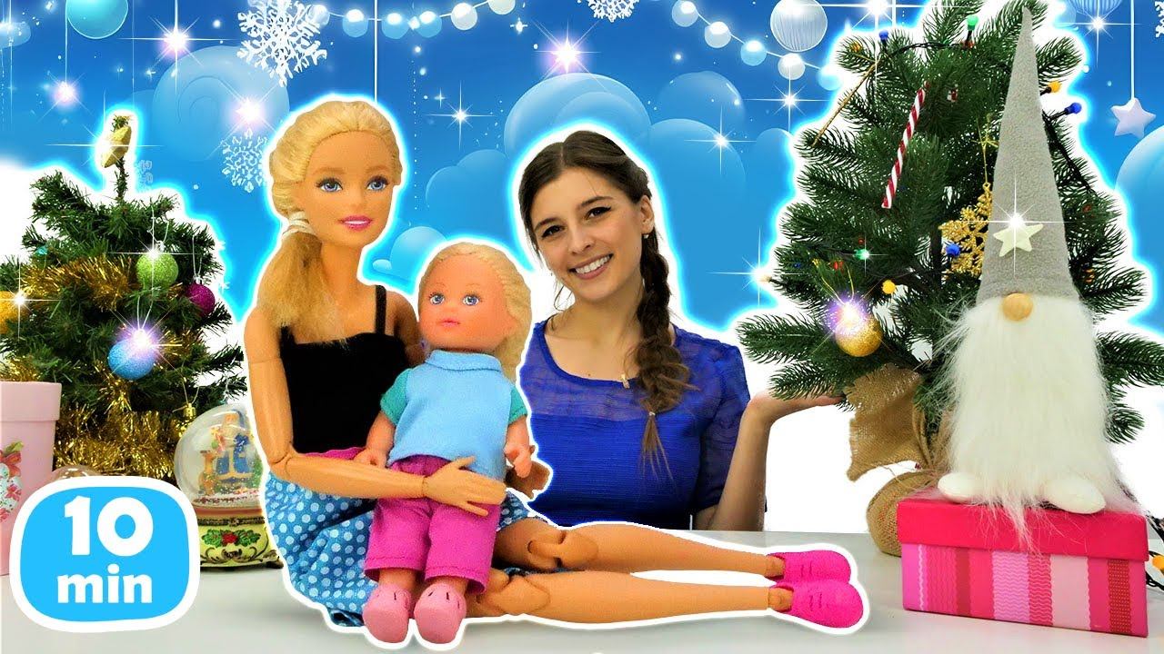 Барби ищет Штеффи в Новый год  Сборник видео для девочек про игры в куклы и детективов