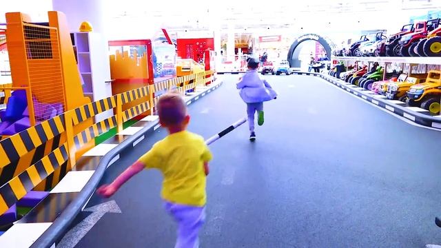 Vlad Nikita and Mom Kids Activities at Indoor Playground