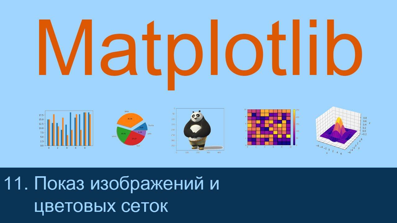 #11. Показ изображений и цветовых сеток | Matplotlib уроки