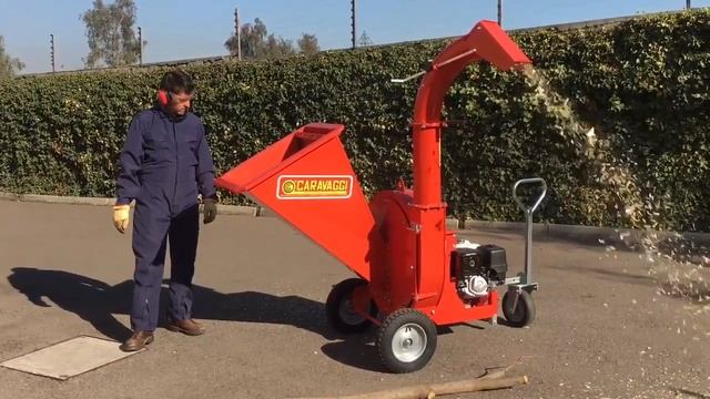 Caravaggi BIO190 H - Shredder BIO 190 with engine Honda GX390 OHV - 4 wheels- ø 10 cm