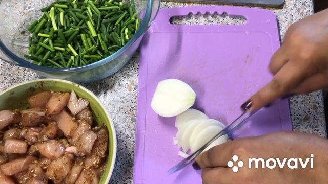 Очень вкусное мясное блюдо из чесночных стрелок😋👍