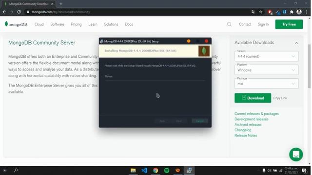 Instalación mongo db community server