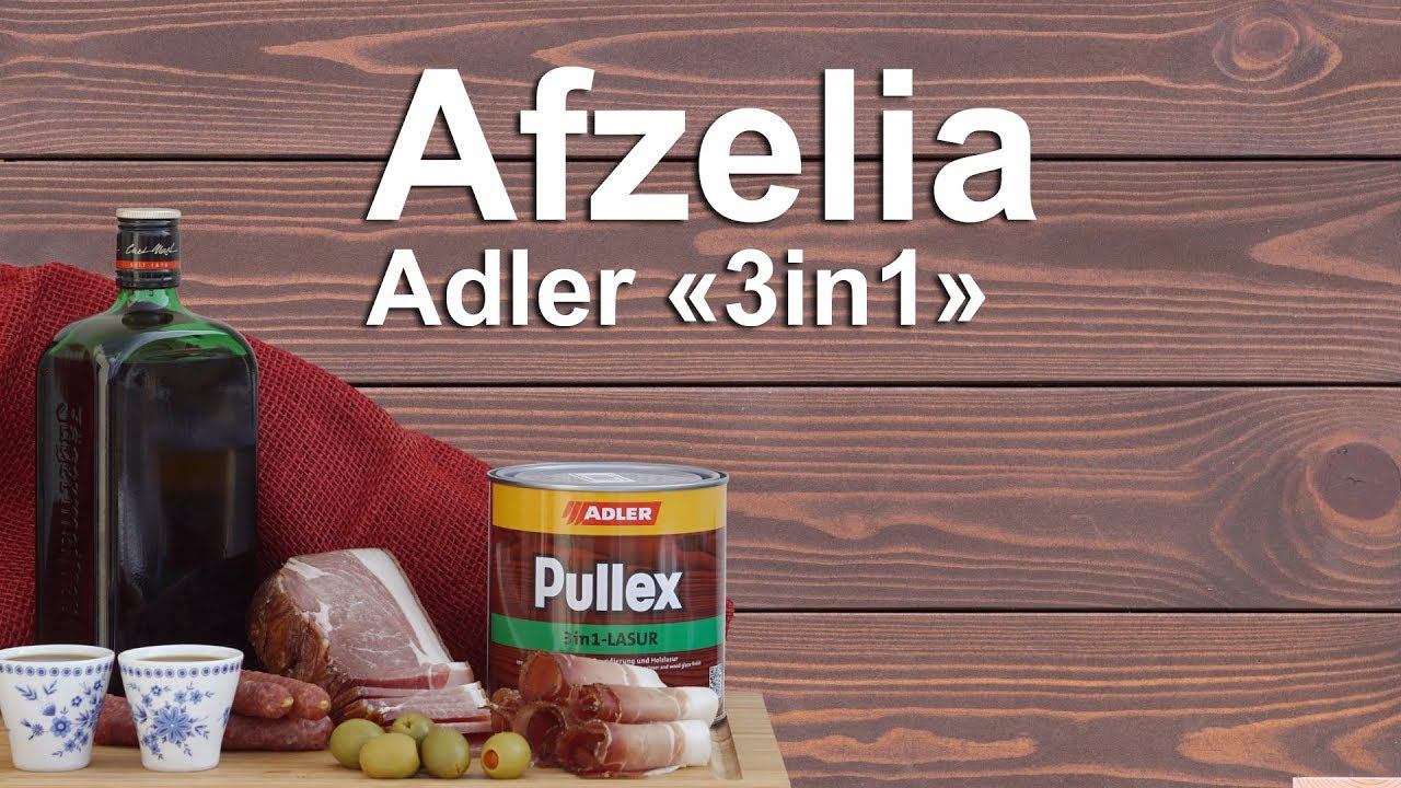 Защитите и украсьте свой дом с помощью ADLER Pullex 3in1 Lasur в цвете Afzelia