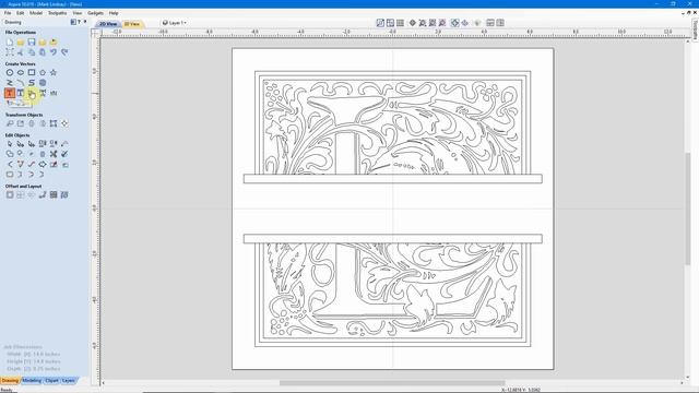 Trim Vectors With One Click - Design a Split Initial Monogram in Vectric Software