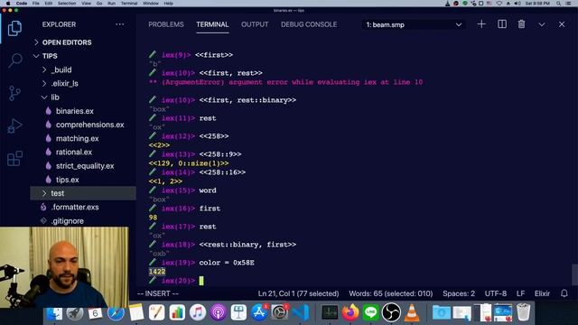 Working with Elixir binaries (including strings)