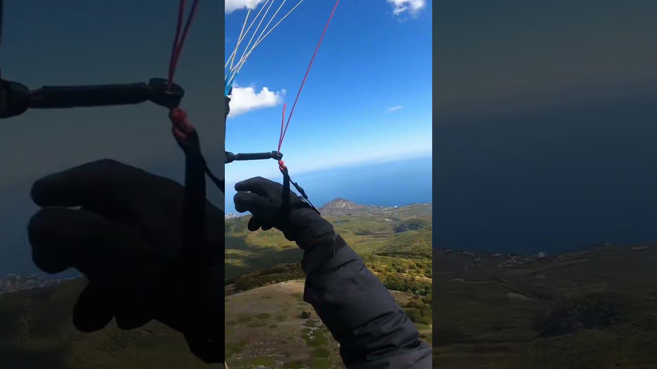 Подлетаю к Алуште. Крым на параплане. Гора Куш-Кая.