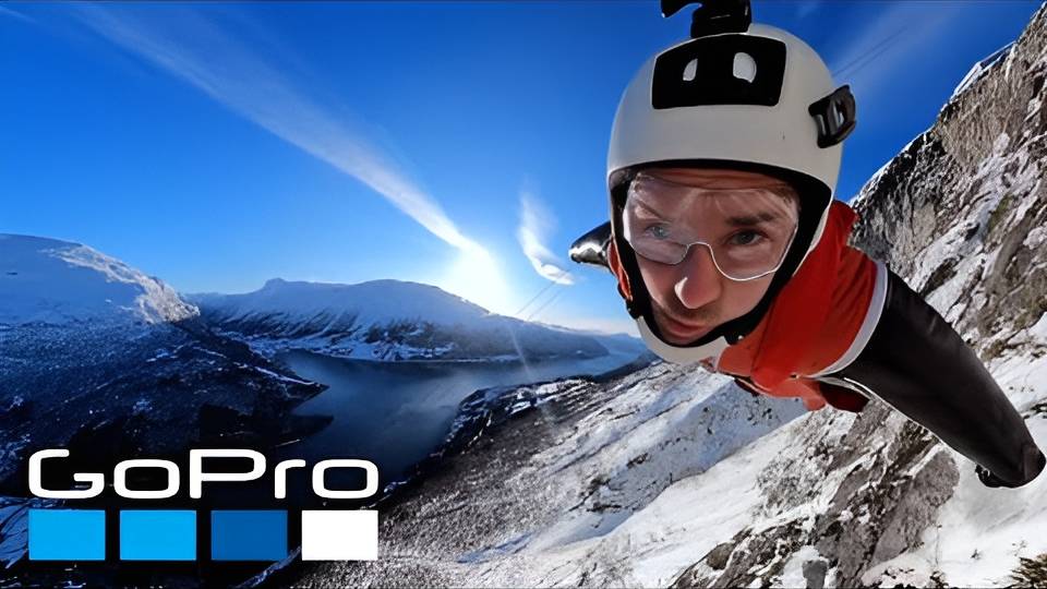 GoPro : Эпично прыгнул со скалы в Норвегии