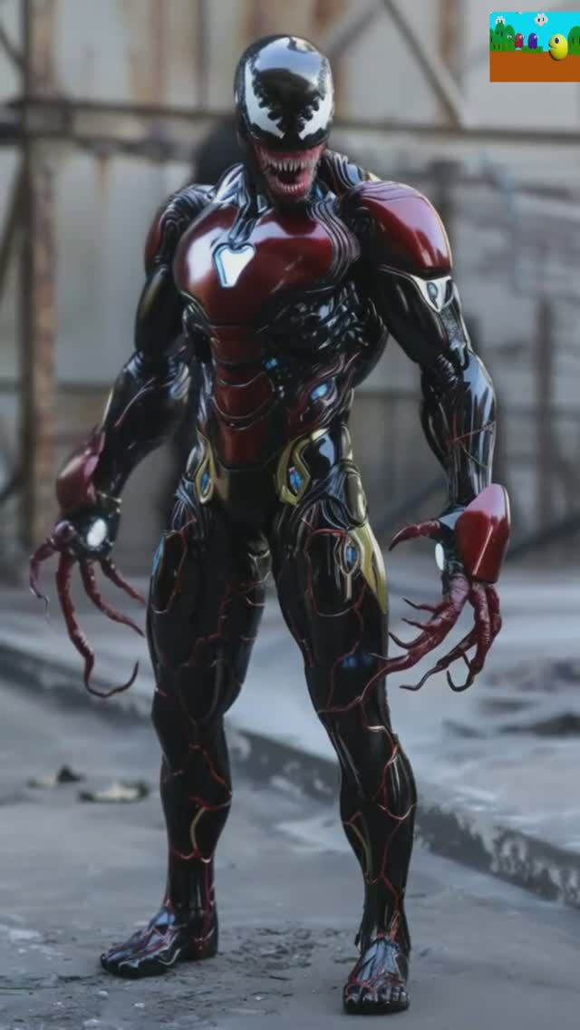 iron man cross venom #marvel #spiderman #ironman #avengers #venom #dccomics #batman
