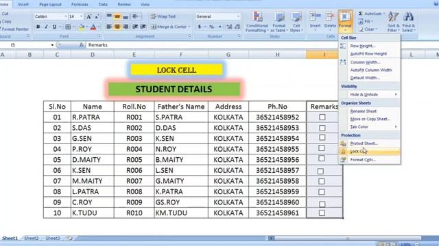 How to Lock Cells and Protect Sheet in EXCEL | Lock Cells and protect excel sheet with password |