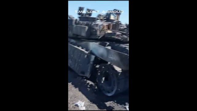 уничтоженный танк M1A1SA Abrams