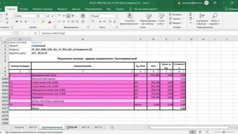 Tangl Value - Экспорт результата в Excel