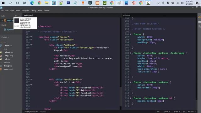 How To Convert PSD To HTML Bangla in 2021 Tutorial For beginners  Part  6  Pure HTML & CSS