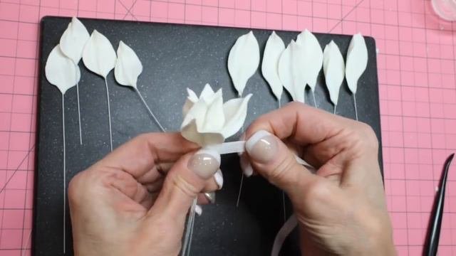 How to Create a Flower Paste Gardenia Spray