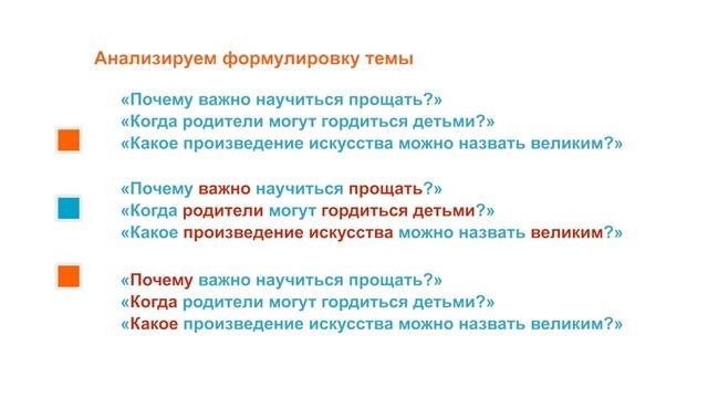 Учебный материал для участников итогового сочинения