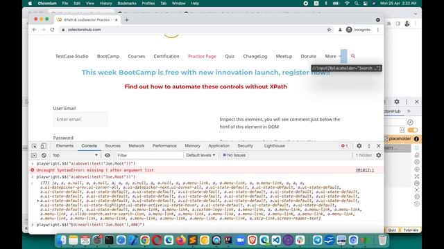 Verify Playwright Selectors in SelectorsHub just in 1 step | How to verify Playwright Selectors