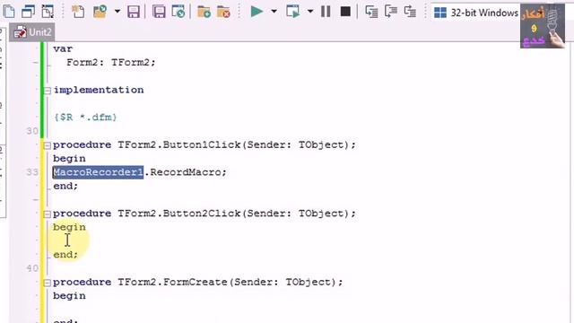 How to record macro in delphi