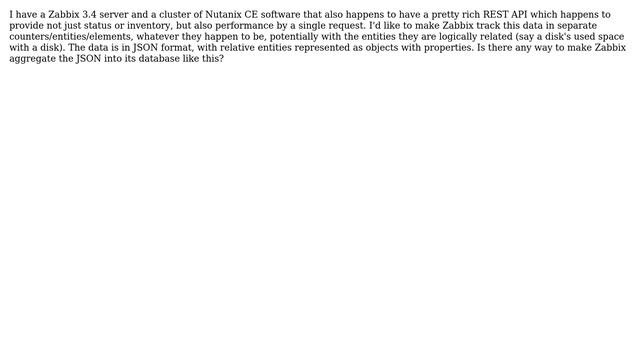 How to make Zabbix populate more than a single counter from the result of a single request?