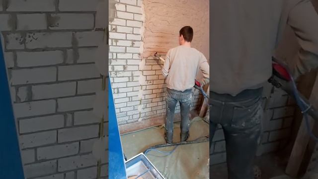штукатурная станция купить 220 WolfMix наброс на объекте штукатурка стен