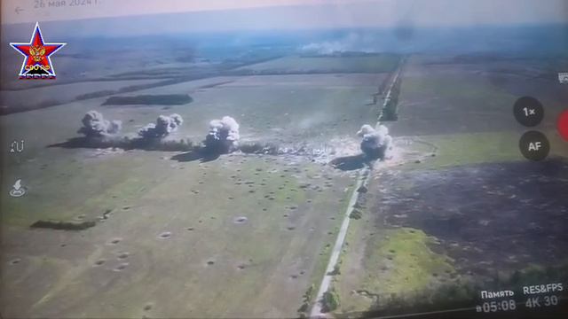 Уничтожения ФАБами с УМПК опорного пункта на севере Харьковской области.