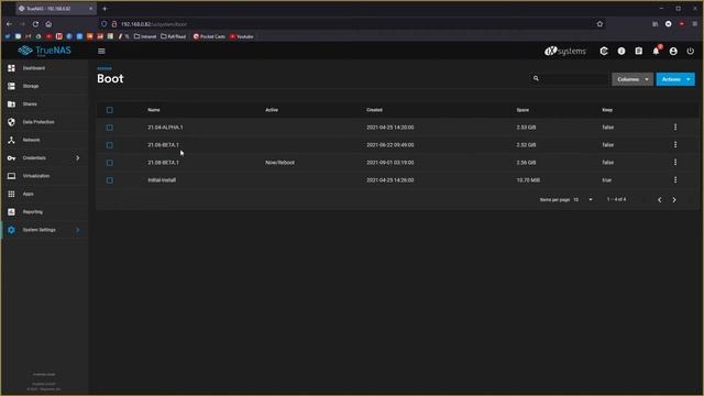 Trying out TrueNAS SCALE  21 08 BETA