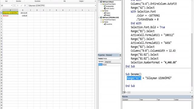 PROJELER İLE EXCEL VE MAKROLAR MakroKaydet_480