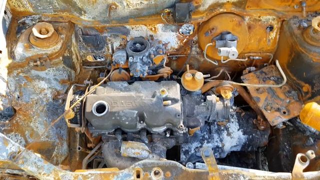 Burned Daewoo Tico