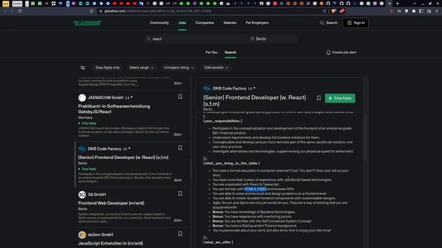 Анализ техно стека React в Berlin