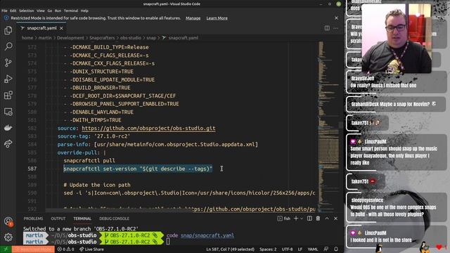 Anatomy of the OBS Studio snap ?