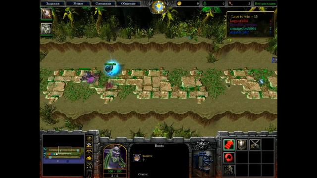 WarCraft3 игра на карте Jangel rase по сути беготня