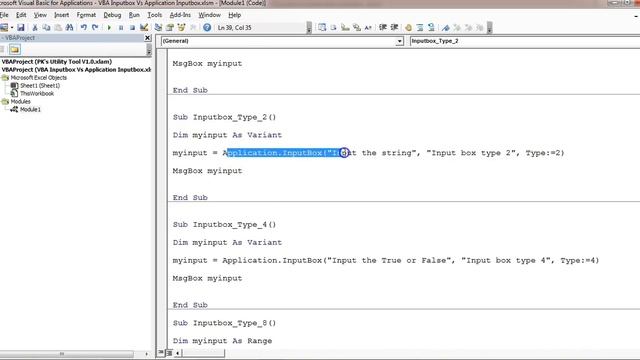 VBA.Inputbox Vs Application.Inputbox in Excel VBA
