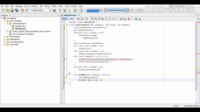 Video Tutorial Algoritma Radix Sort