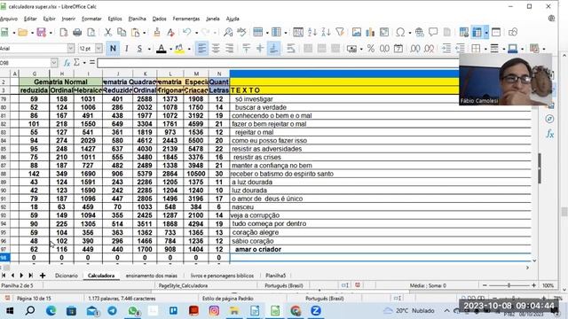 Video 3 ‐ Astrologia Sagitario e Excel Ferramenta de Estudo